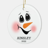 Snowman Personalisiert Keramik Ornament (Links)