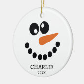 Snowman Personalisiert Keramik Ornament (Links)