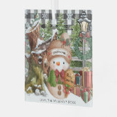 Snowman Personalisiert Weihnachtsschmuck (Vorderseite links)