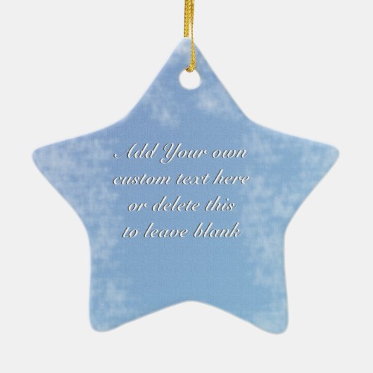 Snowman-personalisierte Stern-Verzierung Keramik Ornament (Hinten)