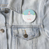 Snowman-personalisierter Knopf Button (Beispiel)