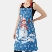 Snowman personalize Name Christmas Geschenk Schürze (InSitu)