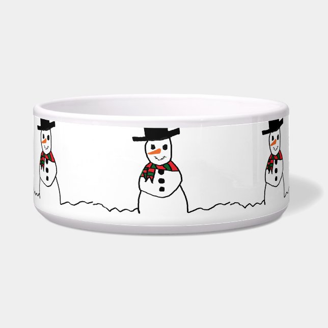 Snowman Pet Bowl Napf (Vorderseite)