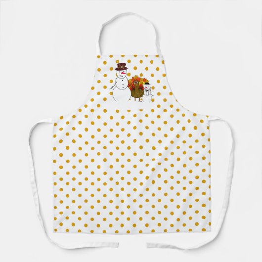 Snowman Pilgris mit türkischem Erntedank Schürze (Vorderseite)