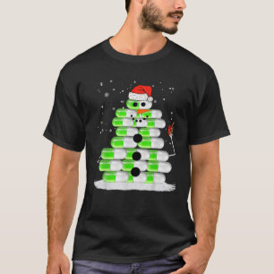 Snowman Pill Stack Weihnachtsmannmütze Weihnachte T-Shirt