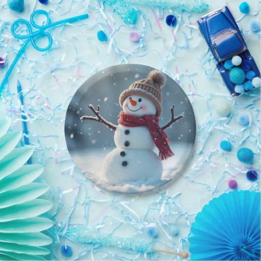 Snowman Plate ... Pappteller (Party)