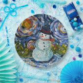 Snowman plates 9 inch pappteller (Party)
