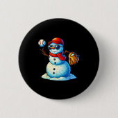 Snowman Playing Baseball As Tcher Boys Teens Chris Button (Vorderseite)