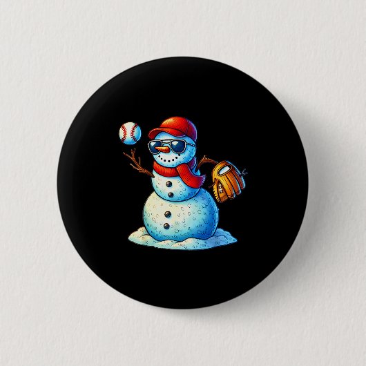 Snowman Playing Baseball As Tcher Boys Teens Chris Button (Vorderseite)