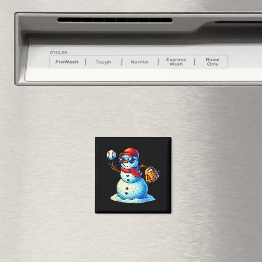 Snowman Playing Baseball As Tcher Boys Teens Chris Magnet (In Situ (Geschirrspüler))