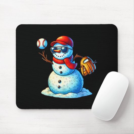 Snowman Playing Baseball As Tcher Boys Teens Chris Mousepad (Mit Mouse)