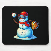 Snowman Playing Baseball As Tcher Boys Teens Chris Mousepad (Vorne)