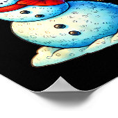 Snowman Playing Baseball As Tcher Boys Teens Chris Poster (Ecke)