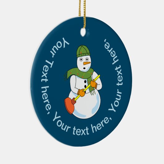 Snowman Plumber Keramik Ornament (Rechts)