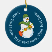 Snowman Plumber Keramik Ornament (Vorne)