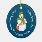 Snowman Plumber Keramik Ornament (Links)