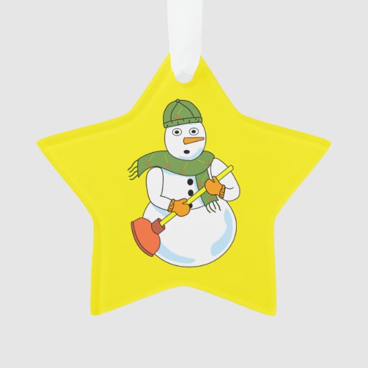 Snowman Plumber Ornament (Vorderseite)