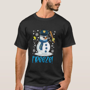 Snowman Polizist Freeze Weihnachtsreferent Funny P T-Shirt