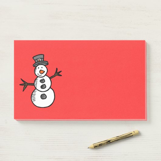 Snowman Post-it Klebezettel (Auf Schreibtisch)