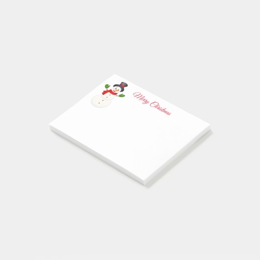 Snowman Post it Notes Post-it Klebezettel (angewinkelt)