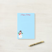 Snowman Post it Notes Post-it Klebezettel (Auf Schreibtisch)