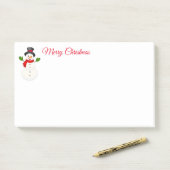 Snowman Post it Notes Post-it Klebezettel (Auf Schreibtisch)