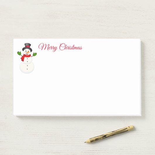 Snowman Post it Notes Post-it Klebezettel (Auf Schreibtisch)