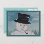 Snowman Postcard Postkarte (Vorne/Hinten)