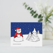 Snowman Postcard Postkarte (Stehend Vorderseite)