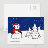 Snowman Postcard Postkarte (Vorne/Hinten)