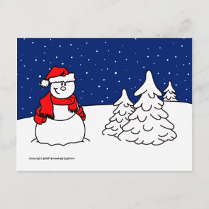 Snowman Postcard Postkarte