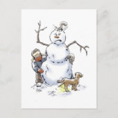 Snowman Postcard Postkarte (Vorderseite)