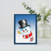 Snowman Postcard Postkarte (Stehend Vorderseite)