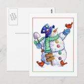 Snowman Postcard Postkarte (Vorne/Hinten)