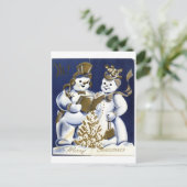 Snowman Postkarte (Stehend Vorderseite)