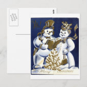 Snowman Postkarte (Vorne/Hinten)