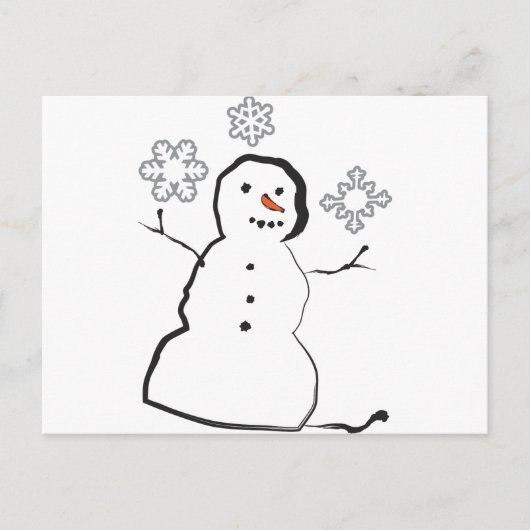 Snowman Postkarte (Vorderseite)