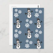 Snowman Postkarte (Vorne/Hinten)