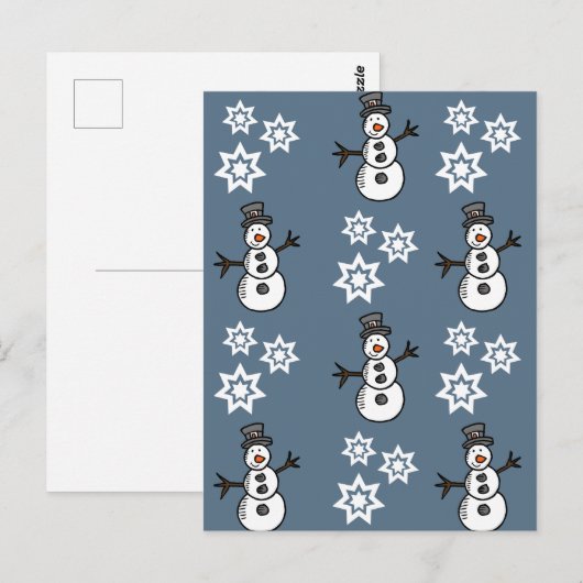 Snowman Postkarte (Vorne/Hinten)