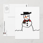 Snowman Postkarte (Vorne/Hinten)