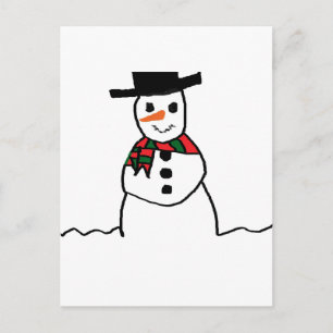 Snowman Postkarte