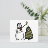 Snowman Postkarte (Stehend Vorderseite)
