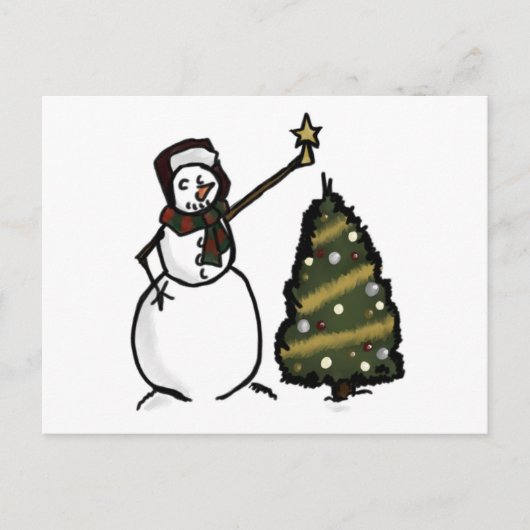 Snowman Postkarte (Vorderseite)