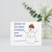 Snowman Postkarte (Stehend Vorderseite)