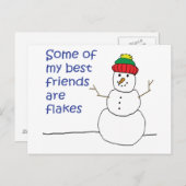 Snowman Postkarte (Vorne/Hinten)