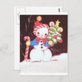 Snowman Postkarte (Vorne/Hinten)