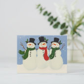 Snowman Postkarte (Stehend Vorderseite)