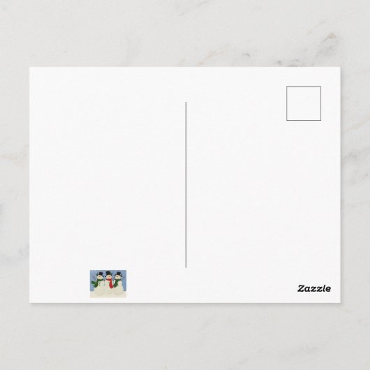Snowman Postkarte (Rückseite)