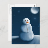 Snowman Postkarte (Vorne/Hinten)