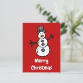 Snowman Postkarte (Stehend Vorderseite)